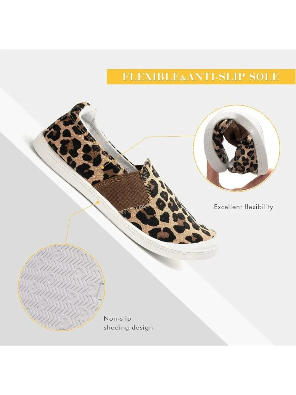 Women's Leopard Comfortable Lace-Up Breathable Walking Casual Stylish Sneakers